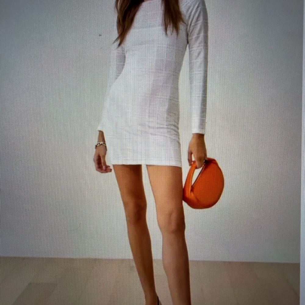 Reformation White Long Sleeve Dress